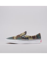 vans slip on woodland camo