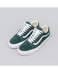 vans old skool dark spruce suede skate shoes
