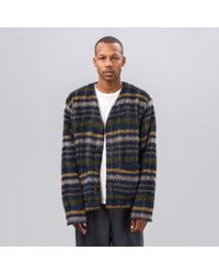 Our Legacy Wool Mohair Blend Cardigan In Check for Men | Lyst