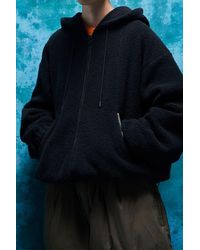 Tightbooth Wool Boa Hoodie Jkt in Black for Men | Lyst