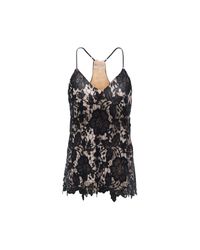 Lavender Brown Black Lace Tank