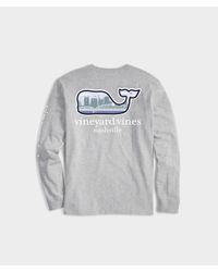 Vineyard Vines Gray Skyline Whale Nash for men