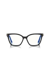 Tom Ford Double Clip On Blue Block Opticals in Black Lyst