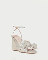 Loeffler Randall Multicolor Camellia Bow Heel Shimmer