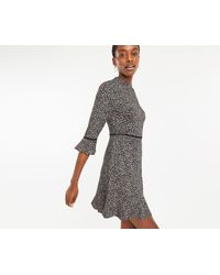 oasis animal high neck dress