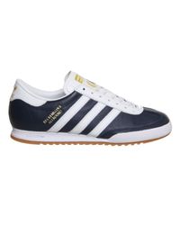 adidas beckenbauer trainers white navy 