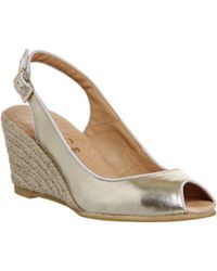 office gold espadrilles