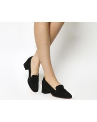 mid block heel loafers