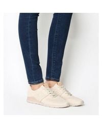 UGG Leather Tye Sneaker in Natural | Lyst
