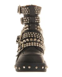jeffrey campbell black boots with buckles