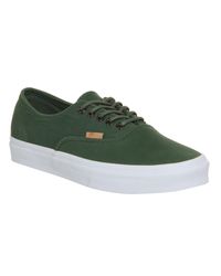 green leather vans