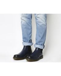 Addition Hvordan video Dr. Martens Leather 2976 Chelsea Boots in Navy (Blue) - Lyst