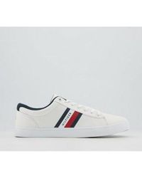 Tommy Hilfiger Essential Stripes Detail Sneakers in White for Men | Lyst