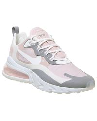 Nike Synthetic Air Max 270 React Trainers In Pink Gray Lyst Nike Synthetic Air Max 270 React Trainers In Pink Gray Lyst