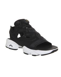 Reebok Instapump Fury Sandal In Black White Gold Metallic Black For Men Lyst