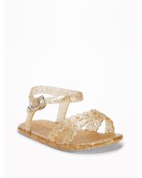 cross strap jelly sandals