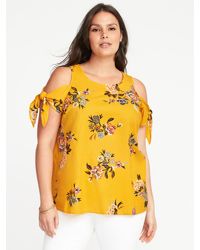 plus size yellow floral top