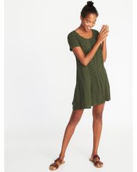 old navy green striped dress