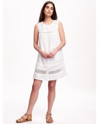 old navy white linen dress