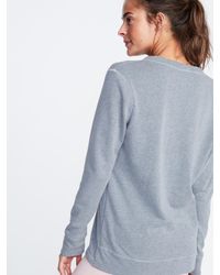 Old Navy Gray Faux-wrap French-terry Sweatshirt