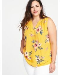 old navy yellow floral top
