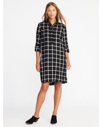 old navy plaid shirt dress