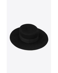 Saint Laurent Black Andalusian Hat