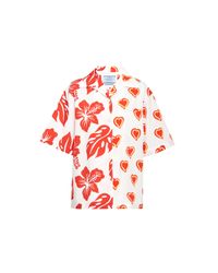 Prada Red Poplin Shirt