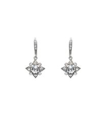 Oscar de la Renta | Metallic Swarovski Crystal Petite Drop Earrings | Lyst