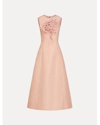 sachin and babi light blue dress Oscar de la Renta Cherry Blossom Embroidered Sequin Cocktail Dress in Pink