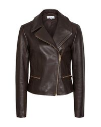 reiss black leather jacket
