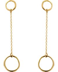 Satomi Kawakita | Metallic 18k Chain Hoop Earrings | Lyst