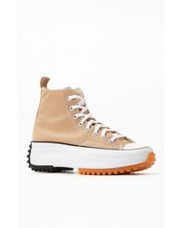 Converse Canvas Recycled Beige Run Star Hike Platform High Top Sneakers in Natural - Lyst