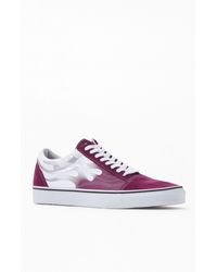 Vans Rubber Purple Neon Flame Old Skool Shoes for Men - Lyst