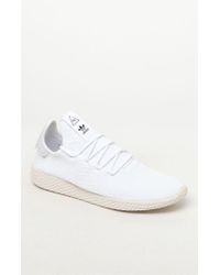 pharrell williams tennis hu shoes white