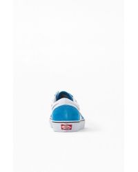 blue vans flame