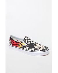 Vans Rubber X Disney Mickey & Minnie Checker Flame Slip-on Shoes for Men -  Lyst