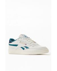 Reebok off white & blue club c revenge shoes Clearance