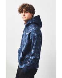 champion reverse weave scrunch dye black hoodie