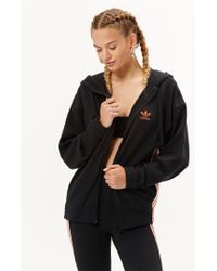 Lyst Adidas Side Snap Button Zip Up Hoodie in Black Lyst Adidas Side Snap Button Zip Up Hoodie in Black