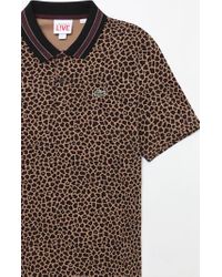 lacoste leopard print polo