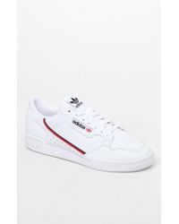 adidas white & red continental 80 shoes