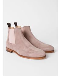 mens pink chelsea boots