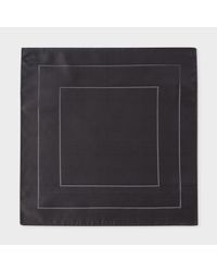 Paul Smith | Gray Men's Grey Concentric Square Pattern Silk Pocket Square for Men | Lyst