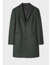 Manteau Homme Vert Fonce En Laine Et Cachemire Laines Paul Smith Pour Homme En Coloris Vert Lyst