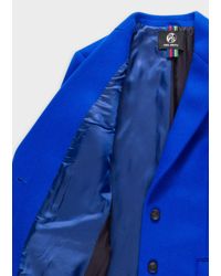 cobalt blue wool coat