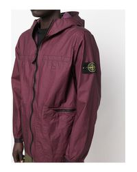 Stone Island Aggressive Gommato Garment Dyed Hooded Jacket in 