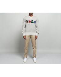 ralph lauren fleece graphic polo logo sweatshirt