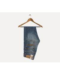 Nudie Jeans Blue Organic Thin Finn Midnight Worn Jeans for men