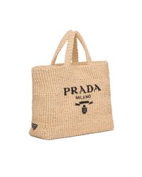 prada straw tote